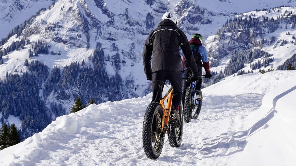 Winter Biking Mountain 