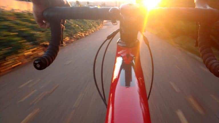 Closeup road bike