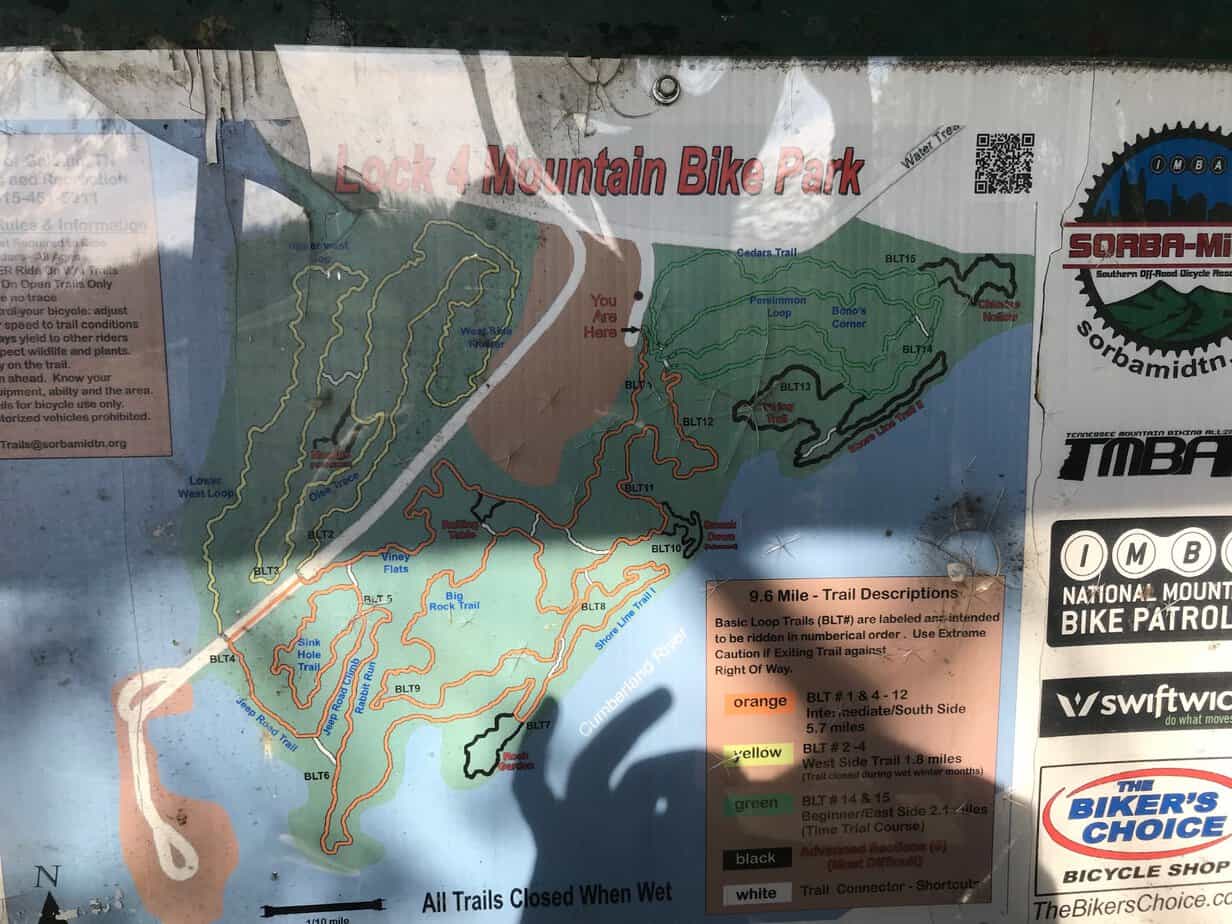 Lock 4 Mountain Bike Trail Map