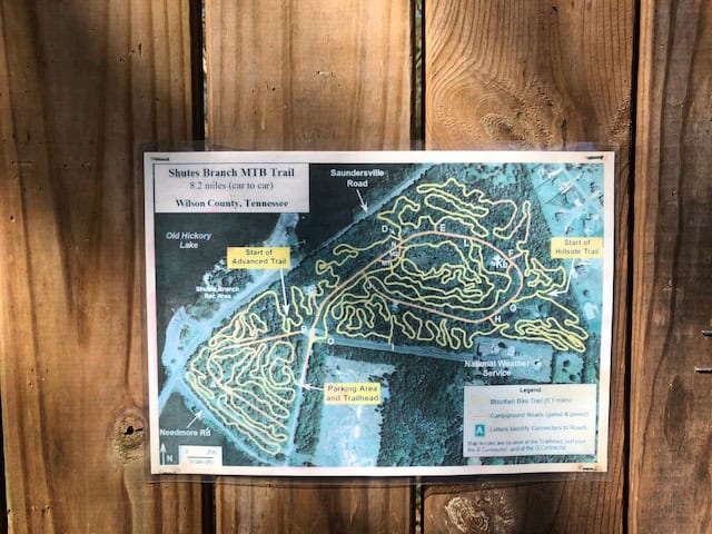 Picture of Shutes Branch Mountain Bike Trail Map