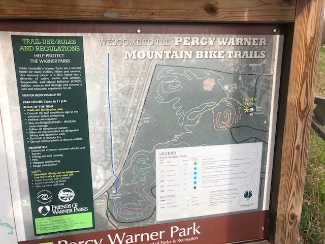 Percy Warner Mountain Bike Trail in Nashville