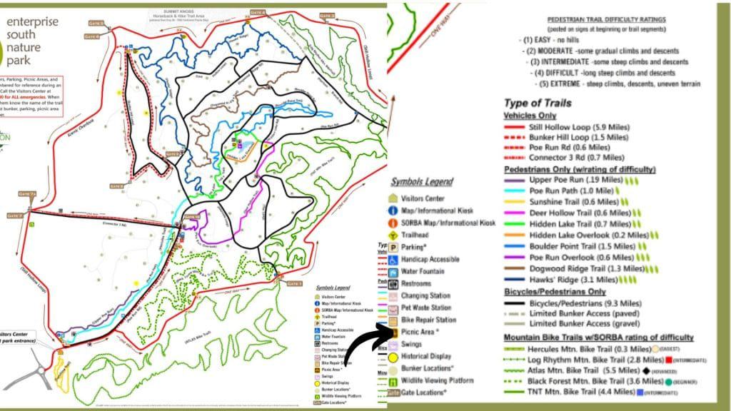 Enterprise South Nature Park Map Guide To Enterprise South Mountain Bike Trails – Hobby Biker