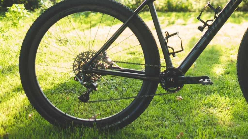 closeup of 1x drivetrain