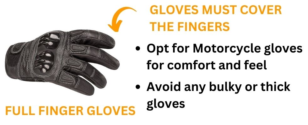 full fingered glove characteristics