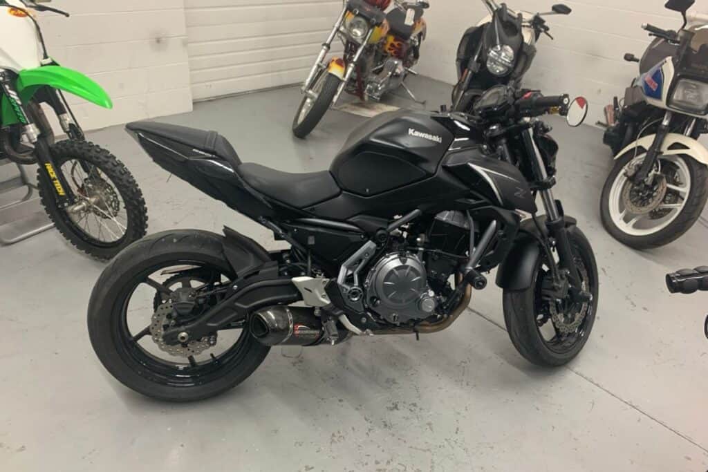 picture of used z650 inside of used motorcycle dealership 2