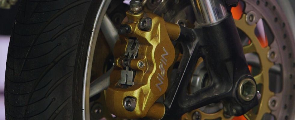 motorcycle brakes closeup